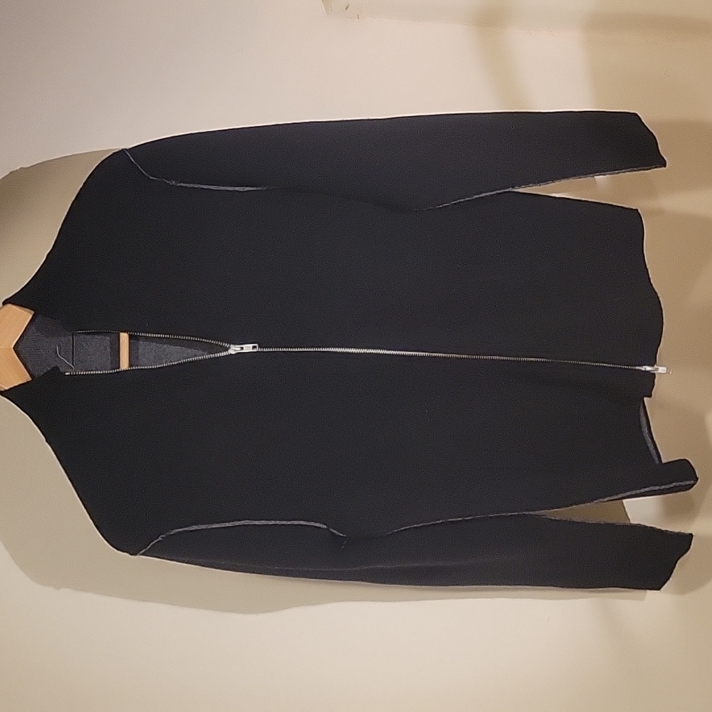 Wool cashmere zip up sweater